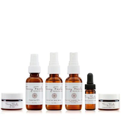 Tammy Fender - Natural Rejuvenating Treatment Kit | Organic, Cruelty-Free, Non-Toxic | Rejunivate + Tone with Cleansing Milk, Rose Water, Epi-Peel, Repair Balm, Body Oil, Serum (6 Piece Set)