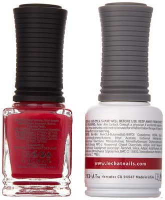 LECHAT Perfect Match Gel Polish, Lady In Red Nail laquer, 0.5 Ounce/gel polish soak off cream 0.5ounce.