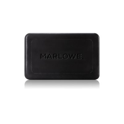 MARLOWE. No. 106 Charcoal Soap 7 oz, Body Bar Soap for Men, Cleansing, Purifying &amp; Hydrating with Natural Extracts, Shea Butter, Olive Oil &amp; Green Tea Extracts, Fresh Woodsy Scent