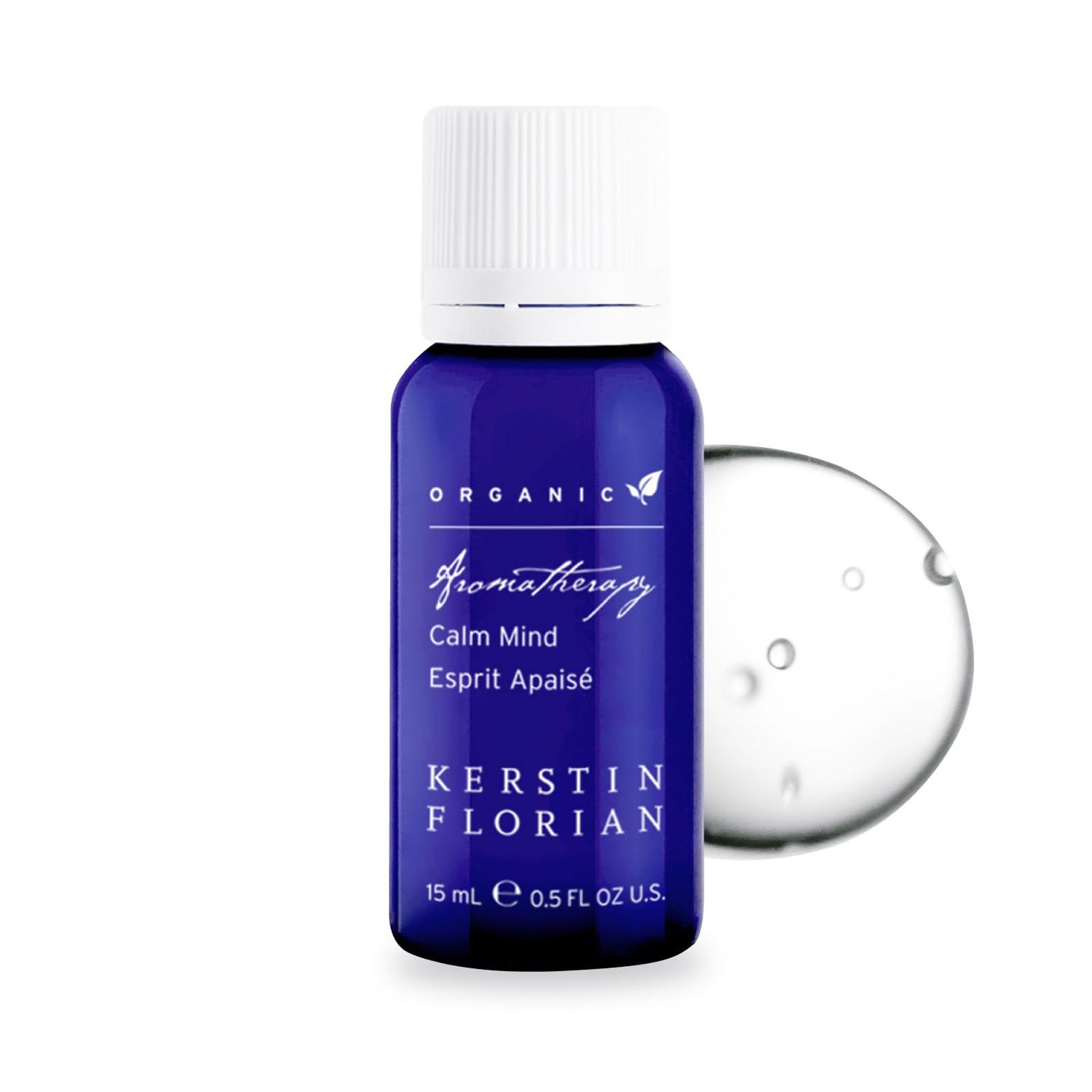 Kerstin Florian Organic Calm Mind Aromatherapy Oil | With Lavender | Peppermint and Cajeput (.5 fl oz)