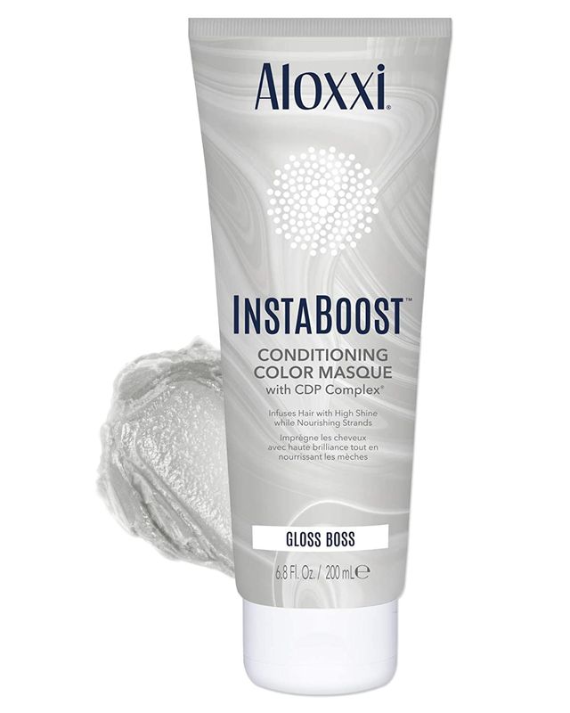 ALOXXI InstaBoost GLOSSY Color Depositing Conditioner Mask - Instant Temporary Hair Color Dye - Hair Color Masque for Deep Conditioning (Gloss Boss), 6.8 Fl Oz