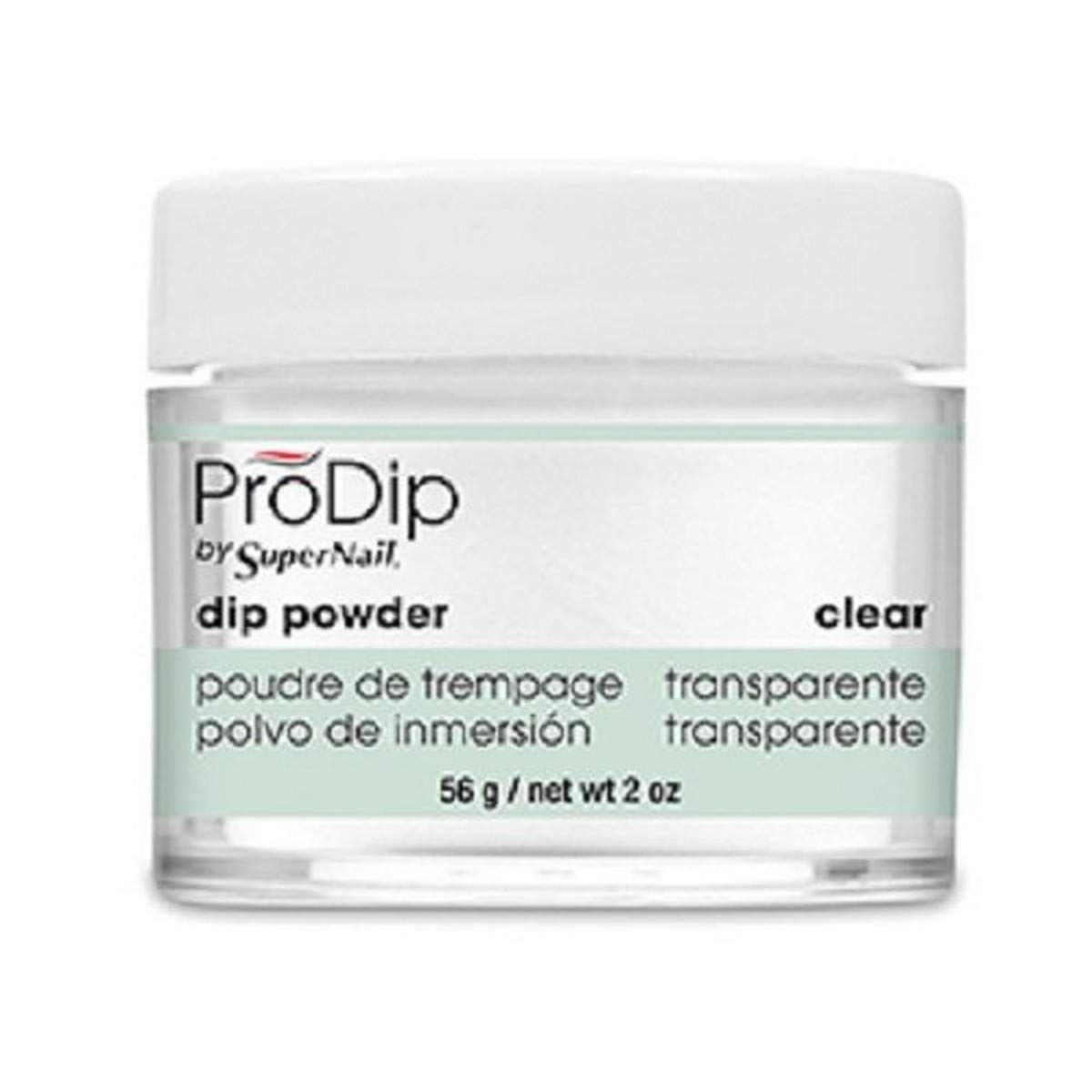 Supernail Prodip French Acrylic Dip Powder Clear, 2 Ounce