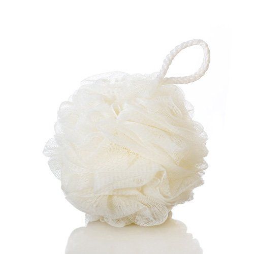 SPHTOEO Bath Shower Sponge Loofahs Mesh Pouf Shower Bath Ball Brush (White)