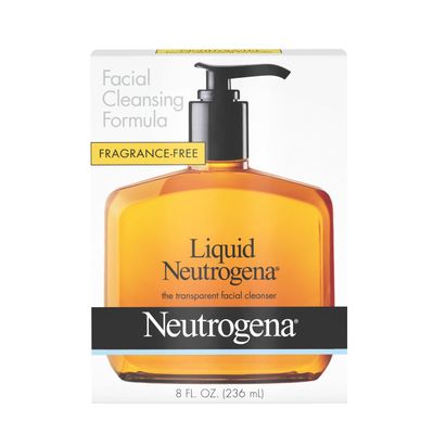 Neutrogena Liquid Fragrance-Free Gentle Facial Cleanser with Glycerin, Hypoallergenic &amp; Oil-Free Mild Face Wash Unscented, 8 Fl Oz