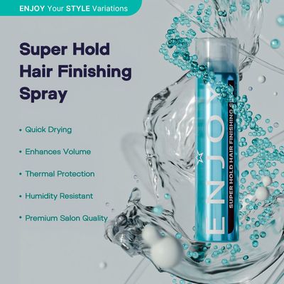 Enjoy Super Hold Hair Finishing Spray, Quick Drying, Humidity Resistant, Extra Firm &amp; Flexible Hold (10.1 oz)