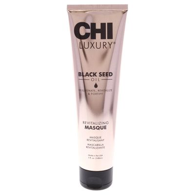 CHI Luxury Black Seed Oil Revitalizing Masque, Deep Conditioning Treatment Creates Soft, Healthy Hair, Sulfate, Paraben &amp; Gluten-Free, 5 Fl Oz
