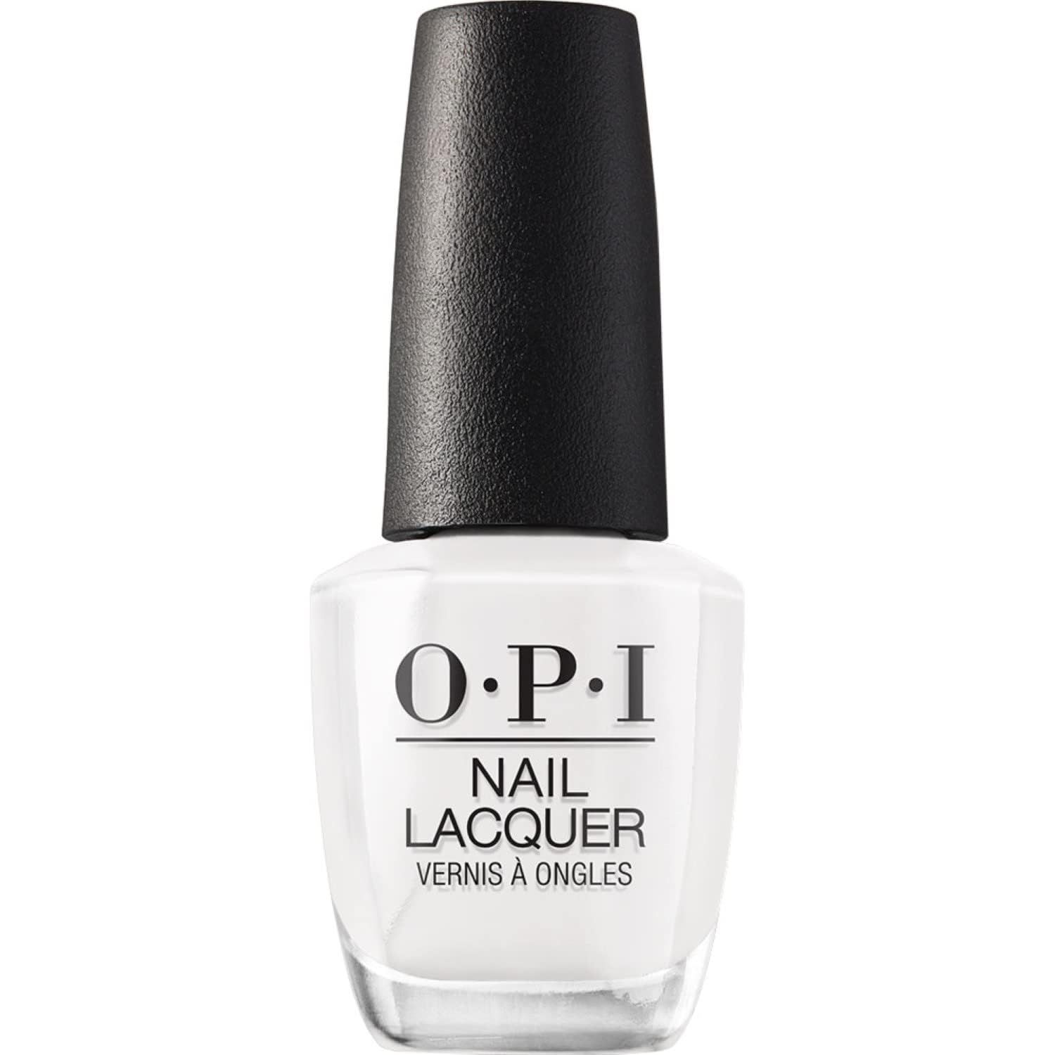 OPI Nail Lacquer Alpine Snow | Opaque Soft White Crme Chip Resistant Nail Polish | Vegan, Fast Drying, Streak Free