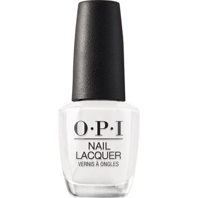 OPI Nail Lacquer Alpine Snow | Opaque Soft White Crme Chip Resistant Nail Polish | Vegan, Fast Drying, Streak Free