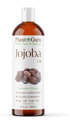 Jojoba Oil 16 fl. oz. Cold Pressed Unrefined - 100% Pure Natural Moisturizer For Skin, Body, Face And Hair Growth. Deeply Hydrating Carrier Oil For DIY Soap Making and Massage