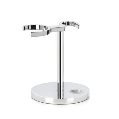 MHLE Universal Stand for Razors &amp; Shaving Brushes | Shave Accessory | Chrome Modern Design