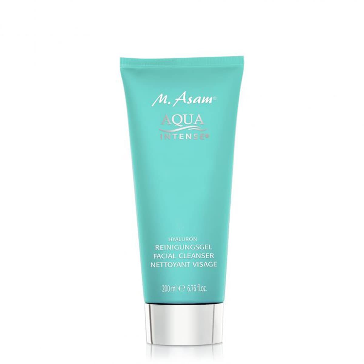 M. Asam Aqua Intense Hyaluronic Cleansing Gel (6.76 fl oz) - Hyaluronic cleansing with gentle exfoliating effect, fragrance-free facial cleansing with hyaluronic acid, suitable for all skin types