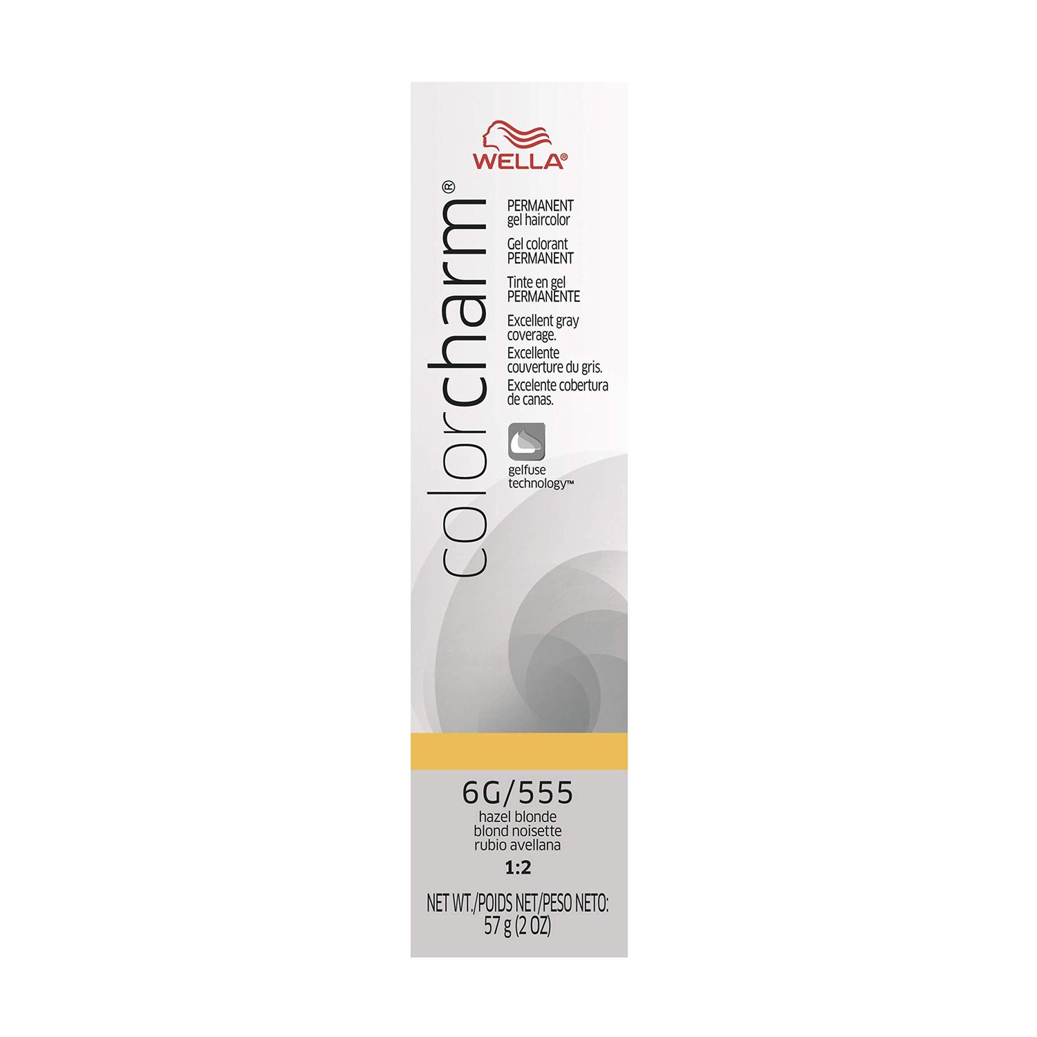 WELLA colorcharm Permanent Gel Haircolor, With Long Lasting Gelfus Technology, For Gray Coverage, 6G Hazel Blonde, 2 oz