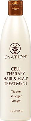 Ovation Hair Cell Therapy Hair Growth &amp; Scalp Treatment for Men &amp; Women - For All Hair Types, Helps Reduce Breakage &amp; Split Ends - No Minoxidil, Sulfates, or Parabens - With Biotin, Vitamin B5, Aloe