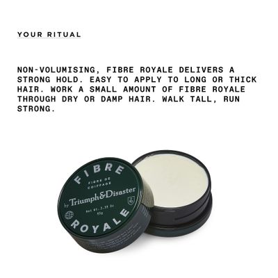 TRIUMPH &amp; DISASTER | Fibre Royale Hair Styling Wax | Strong Hold Pomade for Thick Hair - Natural Finish for Men &amp; Women, 95g