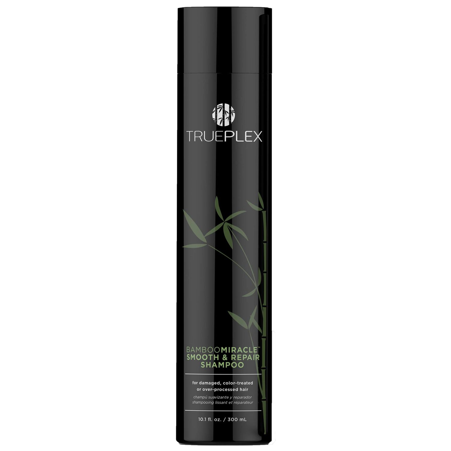 Trueplex KERATHERAPY Bamboo Miracle Smooth &amp; Repair Shampoo, 10.1 oz., 300 ml - Vegan Cleansing Formula for Damaged &amp; Frizzy Hair - Hydrating &amp; Smoothing with Grape Seed, Baobab, &amp; Bamboo Extract