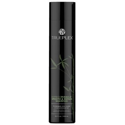 Trueplex KERATHERAPY Bamboo Miracle Smooth &amp; Repair Shampoo, 10.1 oz., 300 ml - Vegan Cleansing Formula for Damaged &amp; Frizzy Hair - Hydrating &amp; Smoothing with Grape Seed, Baobab, &amp; Bamboo Extract