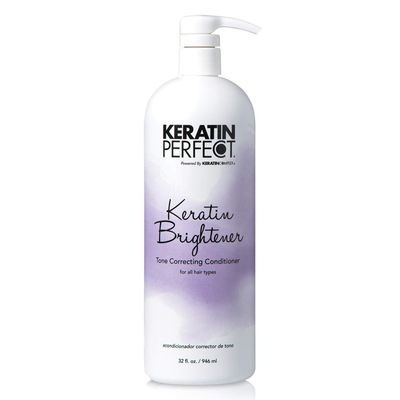 Keratin Perfect Brightener Conditioner - Salon Level Color Safe Hair Treatment For Women - The Best Conditioning Formula For Protection Against Sun Damage - Keratin Treatment Not Necessary - 32 Oz