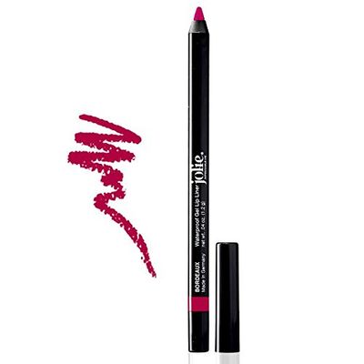 Jolie Glide-On Lip Pencil Long-Lasting, Waterproof Gel Lip Liner (Bordeaux)