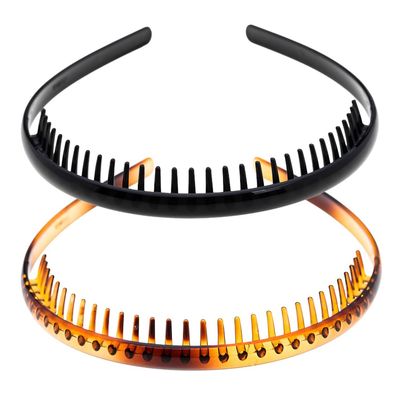 Ruihfas 2Pcs Fashion Plastic Headband Teeth Comb Hairband Hair Hoop Band Accessories for Women Girls