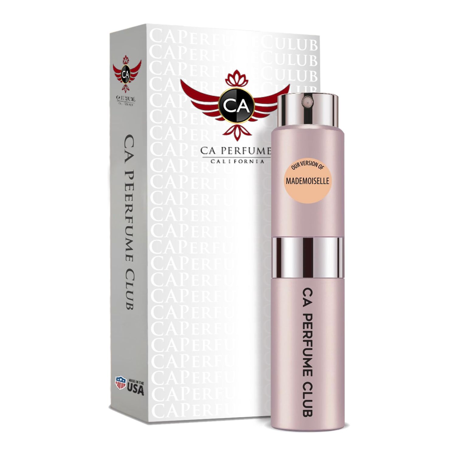 CA Perfume Impression of Mademoiselle For Women Replica Version Fragrance Dupes Concentrated Long Lasting Eau de Parfum Spray Refillable Atomizer Bottle 0.27 Fl Oz/8ml-X1