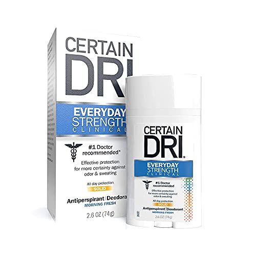 CERTAIN DRI Everyday Strength Clinical, Antiperspirant/Deodorant, Morning Fresh Solid 2.6 oz (Pack of 7)