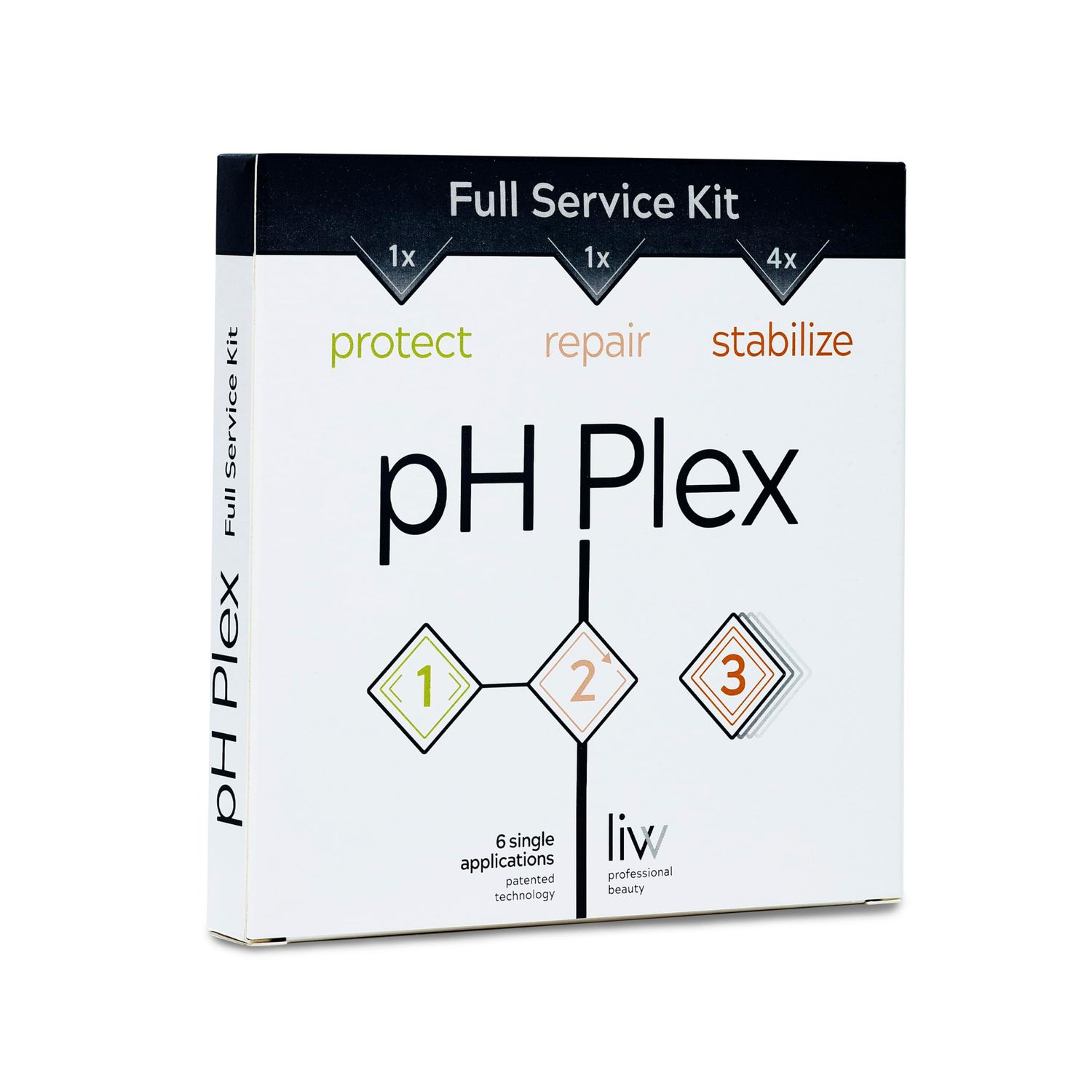 LIW pH Plex Full Service Kit - Protect, Repair &amp; Stabilize Hair Care Treatment for All Hair Types - Use with Home Hair Color &amp; Bleach Products - 1 Month Supply