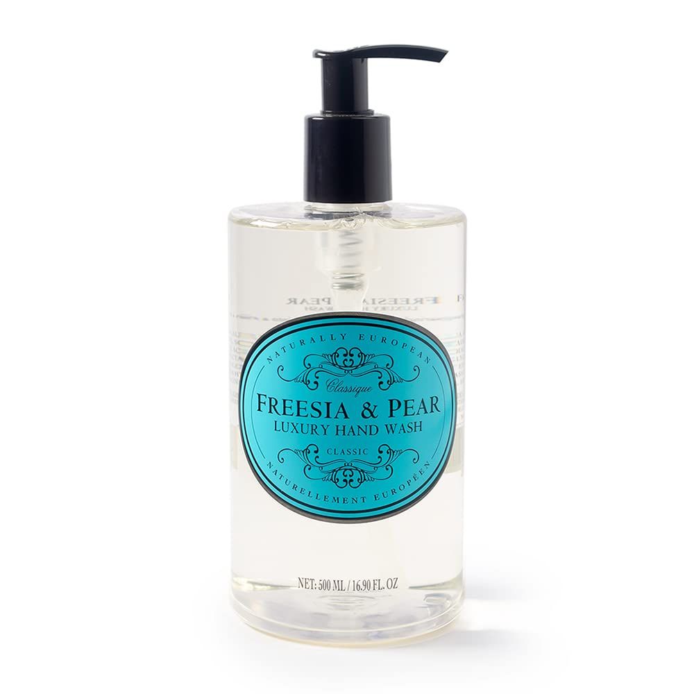 Naturally European Freesia &amp; Pear Luxury Hand Wash, Cleanse &amp; Moisturise 500ml