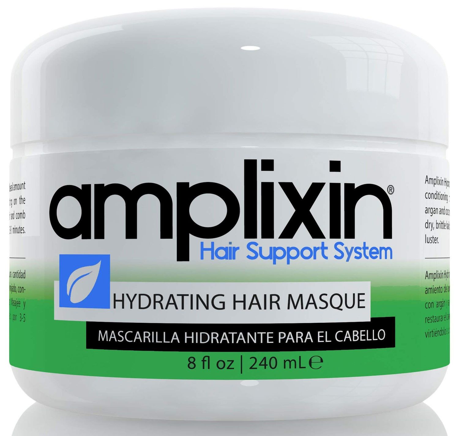 Amplixin Hydrating Argan Oil and Coconut Oil Hair Mask - Deep Conditioning for Dry or Damaged Hair - 8 Oz