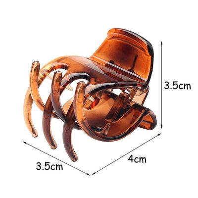 12 Pieces Medium Size Hair Claw Clamp 1.3 Inch No-Slip Grip Jaw Clips for Women and Girls Stocking Stuffers(Black and Brown)