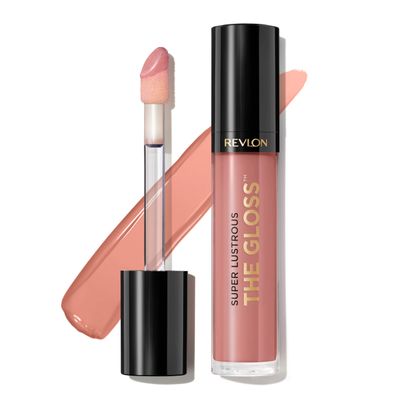 Revlon Super Lustrous Lip Gloss, Non-Sticky, High Shine Finish, 215 Super Natural, 0.13 Oz