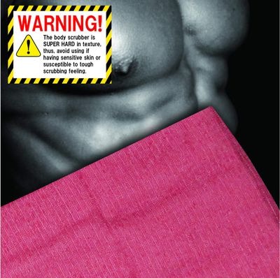 Extra Rough, Exfoliating Washcloth [Made in Japan] Exfoliating Towel Special Texture Makes Fluffy Foam Lather, Back Scrubber, Dead Skin Cell Remover [Loofah for Women and Men] (RD)