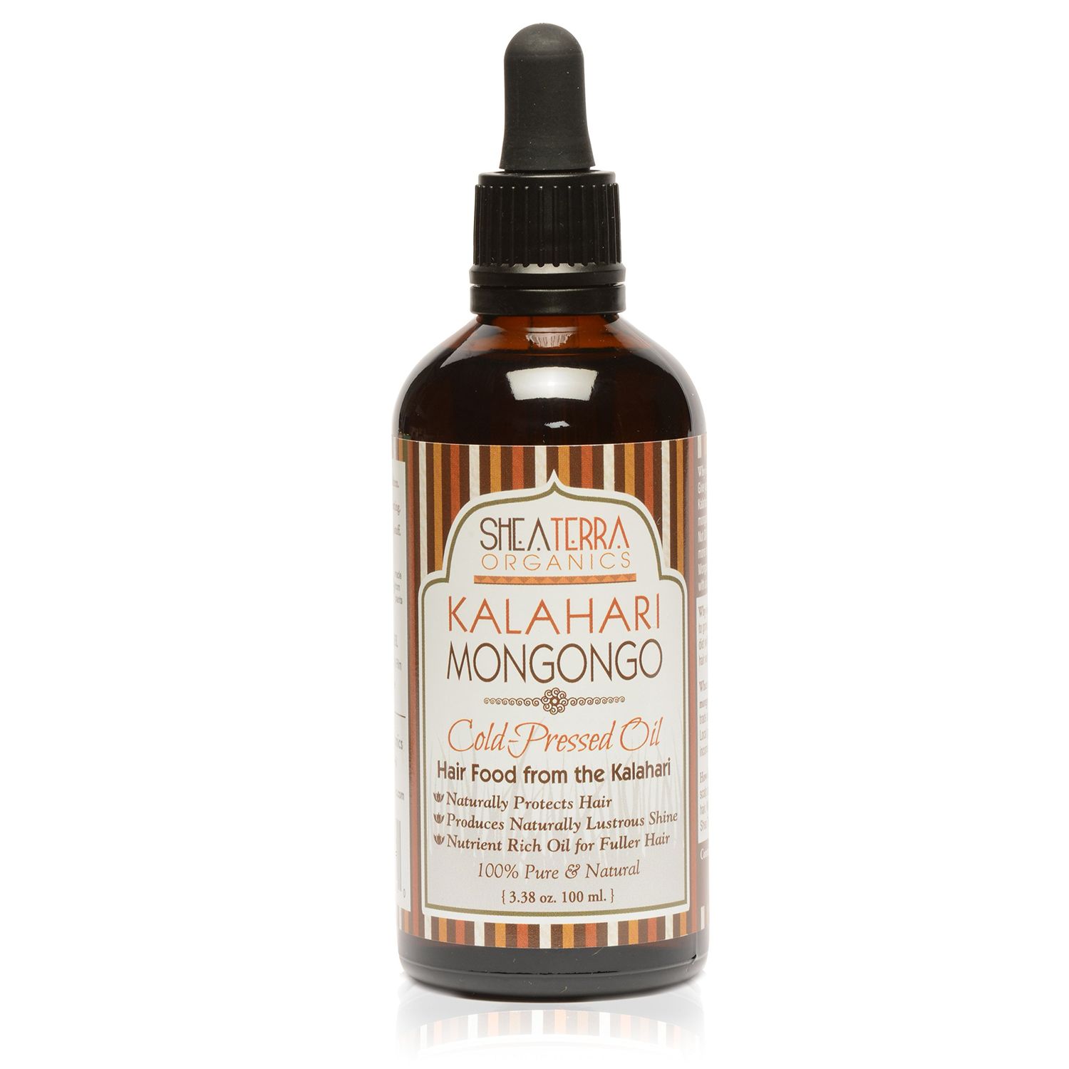 Shea Terra Organics Herbal Hair Care - Mongongo Nut Oil - Hair Food From Kalahari | All-Natural Strengthening and Conditioning Hair Oil for Healthy Hair Growth and Scalp - 3.38 oz