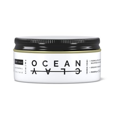 (SHEHVOO) Ocean Clay - Premium Mens Hair Styling Clay - Firm Hold + Natural Shine - Sulfate &amp; Paraben Free (2.4 oz)