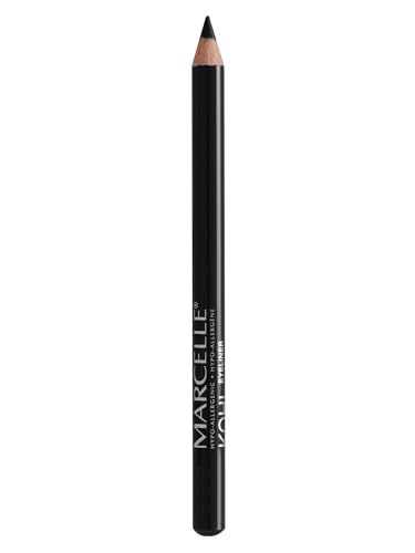Marcelle Kohl Eyeliner, Black, Eye Pencil, Long-Lasting, Waterproof, Intense Colour, Fragrance-Free, Hypoallergenic, Recognized by CDA, Cruelty-Free, 0.04 Oz.