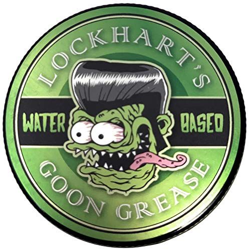 Lockharts Authentic Handcrafted Water-Based Goon Grease Firm Hold Hair Pomade, High Shine (3.4oz.)