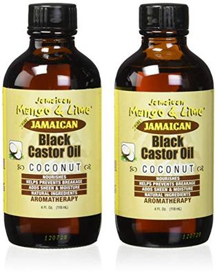 Jamaican Mango &amp; Lime Black Castor Oil With Coconut, 4 oz (Pack of 2)