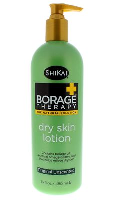 ShiKai All Natural Borage Dry Skin Therapy Original Unscented Body Lotion Cream With Aloe Vera, Jojoba, Vitamin E, Shea Butter and Omega-6 Fatty Acids, Fragrance Free, 16 fl. oz. (Pack of 2)