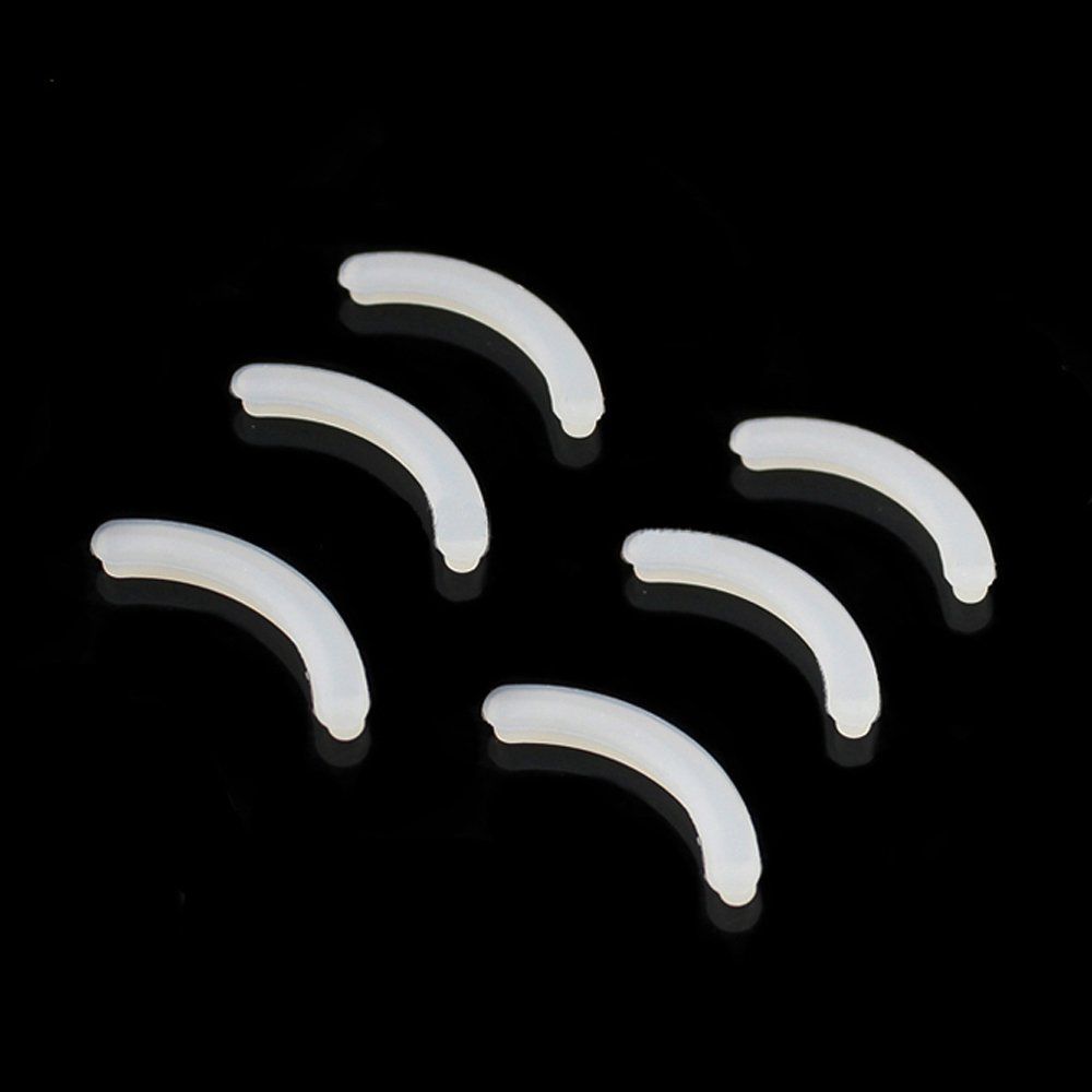 Leline&#39;s Eyelash Curler Refill Pads, Rubber Replacement Pads for Standard Eyelash Curler, 6 Pieces, White