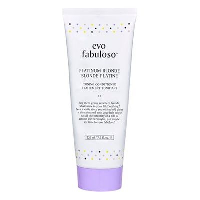 EVO Fabuloso - Platinum Blonde Toning Conditioner - Color Care Conditioner for Color-Treated Hair - Nourishing Hair Treatment for Dry Hair &amp; Instant Colour Boost - 220ml / 7.5 Fl Oz