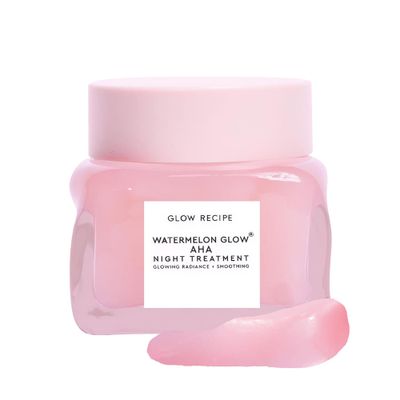 Glow Recipe Watermelon Glow AHA Night Treatment - Overnight Resurfacing Mask with AHA Complex, Hyaluronic Acid, Niacinamide &amp; Watermelon Enzymes for Smooth, Glowing, Even-Toned Skin (60ml)