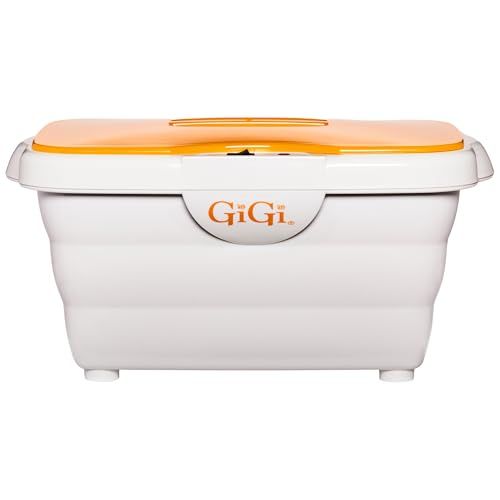 GiGi Paraffin Wax, Digital Paraffin Wax Bath for Hand and Foot Therapy, with Peach Paraffin Wax, 6 lbs.