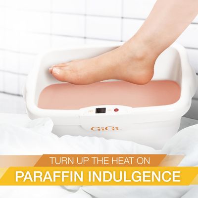 GiGi Paraffin Wax, Digital Paraffin Wax Bath for Hand and Foot Therapy, with Peach Paraffin Wax, 6 lbs.