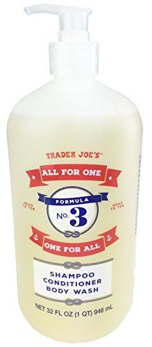 Trader Joe&#39;s Formula No.3 &quot;All for One, One for All&quot; Shampoo Conditioner &amp; Body Wash 32 fl oz (1 bottle)