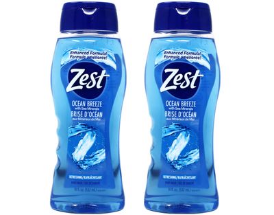 Zest Body Wash Ocean Breeze with Sea Minerals Refresh 18 Ounce (Pack of 2)