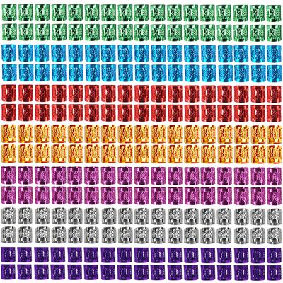 350PCS Hair Jewelry for Women Braids, DreadLock Beads Hair Decorations Aluminum Rings Clips Adjustable Metal Cuffs Braiding Hair Accessory By liliyab (Multi Color)