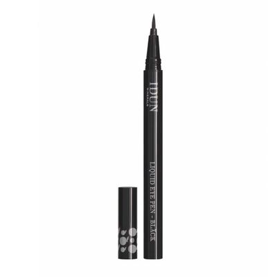 Idun Minerals - Liquid Eye Pen - Imparts A Matte Black Colour Payoff - Long-Wearing Formula With Charcoal And Purified Mineral Pigments - Felt-Tip Applicator For High-Precision - Black - 0.02 Oz