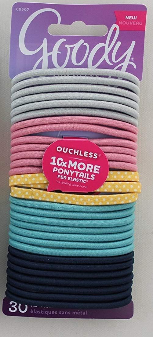 Goody Corporate Ouchless Elastic, Yellow Polka Dot, 30 Count