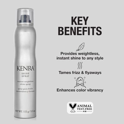 Kenra Professional Shine Spray | Instant Weightless Shine Hairspray | Tames Frizz & Flyaways | Enhances Color Vibrancy | Lightweight, No Hold | All Hair Types | 5.5 oz