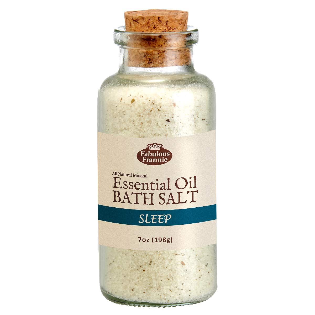 Fabulous Frannie Sleep Therapeuic Mineral Bath Salt Pure Essential Oils (Lavender, Marjoram, Vetiver and Chamomile) 7oz (Pack of 1)