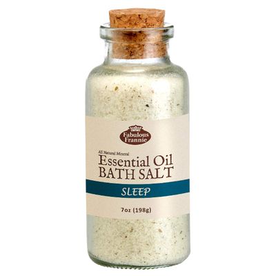 Fabulous Frannie Sleep Therapeuic Mineral Bath Salt Pure Essential Oils (Lavender, Marjoram, Vetiver and Chamomile) 7oz (Pack of 1)